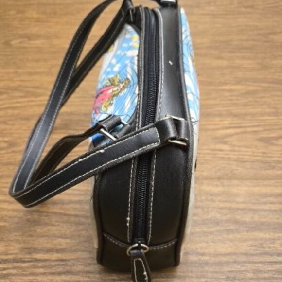 FASHION CITY Women's Graphic Print Shoulder Bag w/Beading - Size Small - Picture 14 of 14